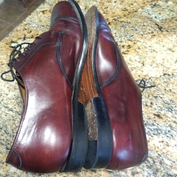 Cole Haan Memory Flex Comfort Burgundy Leather Lace Up Derby Dress Shoe Sz 9.5 - Picture 5 of 13